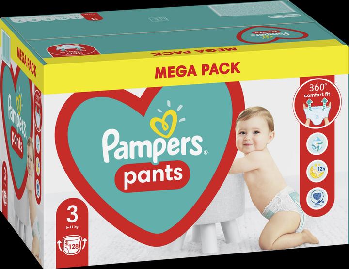 Image du produit Pampers Pants (Taille 3, Pack semi-mensuel, 128 pièce(s))