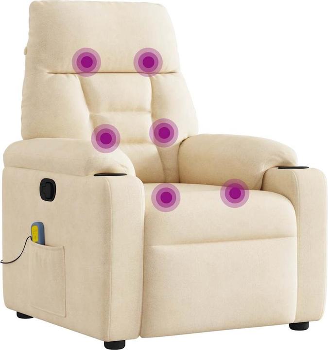 Produktbild VidaXL Massagesessel Beige Mikrofasergewebe