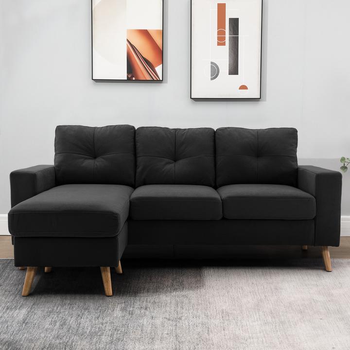 Produktbild Homcom Ecksofa mit abnehmbarem Bezug (Ecksofa)