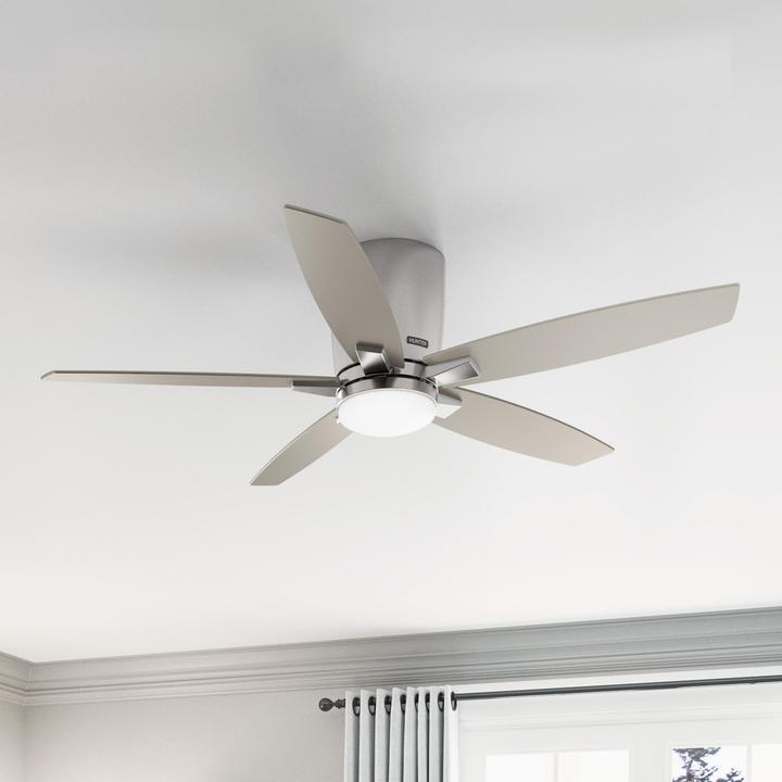 Actual product image Hunter Fans Deckenventilator Valencia Nickel mit LED & Fernbedienung (42 dB)