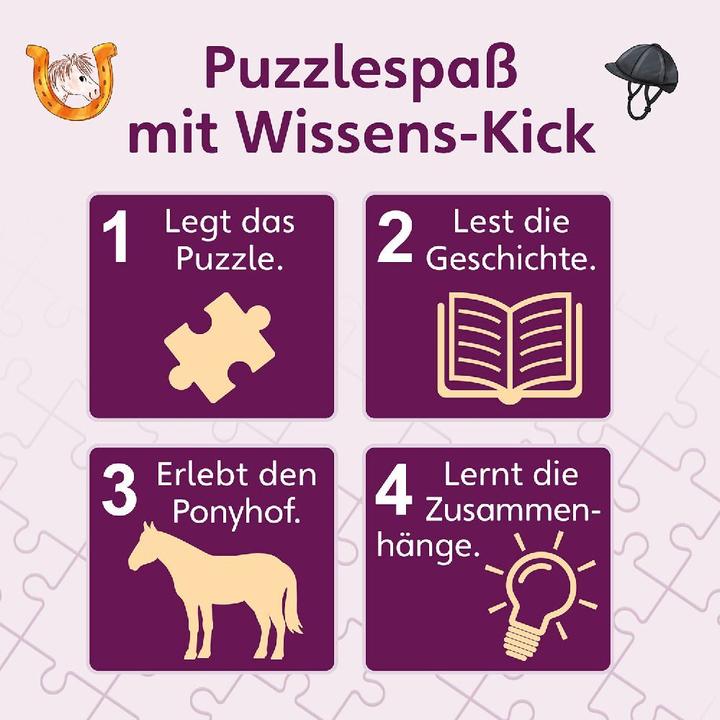Immagine prodotto Kosmos Puzzle di conoscenza WAS IST WAS Junior - Scopri la fattoria dei pony (54 pezzi)