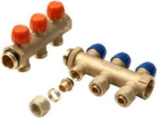 Produktbild Wavin Tigris Fordelerrørssaet 1" 4vejs Inkl. 20x2,0 mm Pex koblingssaet