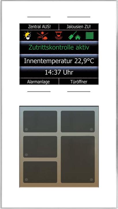 Issendorff ISSENDOR LCN - GT10DW Glass keypad, white, with 10 buttons, 6 LCNGT10DW