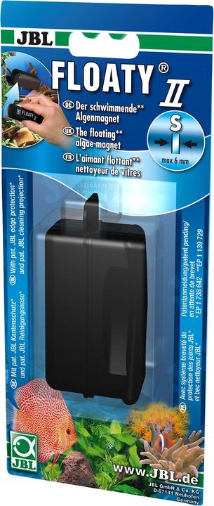 Produktbild JBL Aquaristik und Terraristik Floaty II L für Glasstärke 15mm (Aquarium Reinigung, Schwamm)