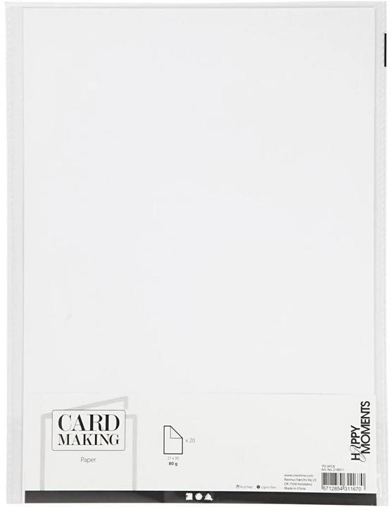 Produktbild Creativ Company Bastelpapier A4 weiss (70 g/m², 20 x, 25.5 x 21 cm)