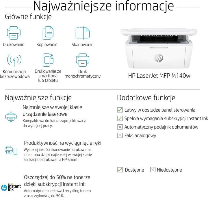 Actual product image HP LaserJet M140w (Laser, Black and white)