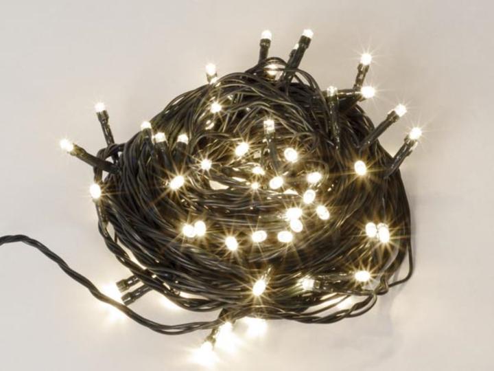 Image du produit Light Creations Glimmer Light LED - 12 m - 80 lampes blanches - câble vert - modulateur - 24 V (12 m)