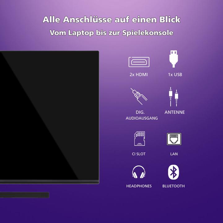 Actual product image JVC QLED TV 40 inch TV Full HD Android TV (HDR Smart TV, triple tuner) LT-40VQF545A (40", QLED, Full HD, 2024)