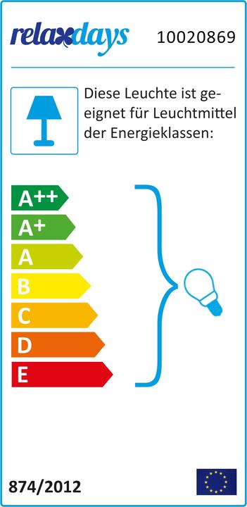 Label énergétique Relaxdays Lampe à suspendre (E27)