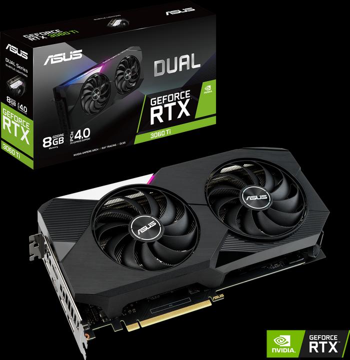 Actual product image ASUS GeForce DUAL RTX 3060 Ti 8G (8 GB)