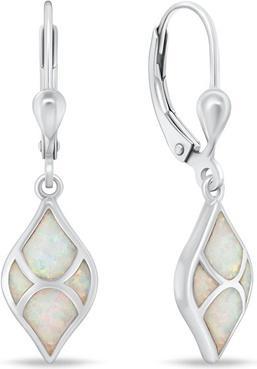 Brilio Silver - Charming silver earrings with opals EA1129W