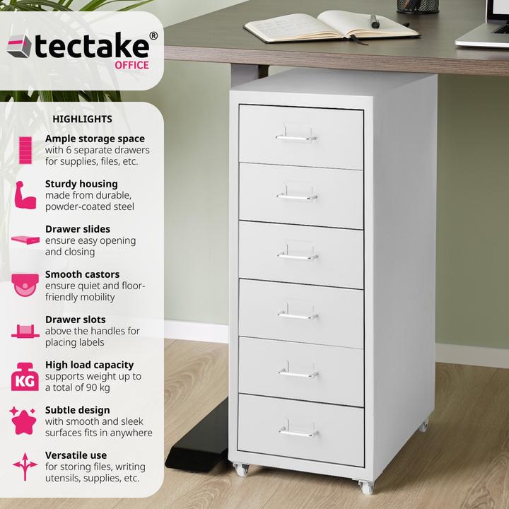 Actual product image tectake Roll container (41 x 28 x 69 cm)