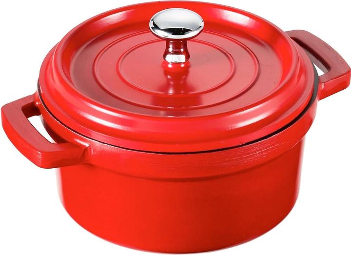 Actual product image Lacor Mini roasting pan red with lid D10cm H5cm 0.24lt (Casserole + Stewpot)