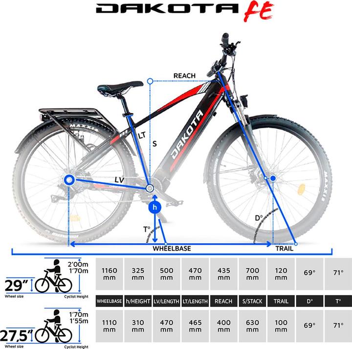Immagine prodotto Urbanbiker Dakota FE | Mountainbike E-Bike | 200KM Reichweite (46.50 cm)