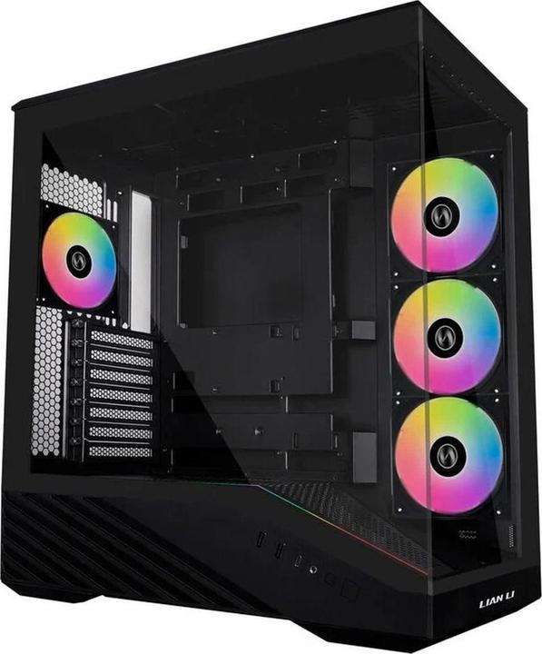 Lian-Li Vector V100 PC-Gehäuse, Midi-Tower, ATX, RGB, Tempered Glass - schwarz