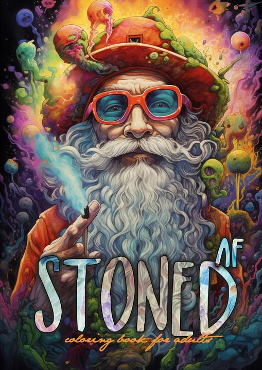 Actual product image Publishing:Stoner colouring book for adults (German, Monsoon Publishing, Graphic sample, 2023)