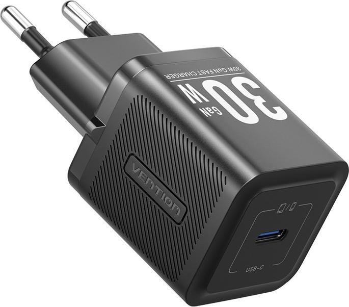 Vention FEZW0-EU USB-C GaN power charger (30W) (black) (30 W)