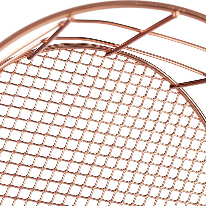 Actual product image Relaxdays Round Wire Mesh Basket (1 x, 22 x 22 x 12.5 cm)