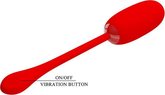Actual product image Pretty Love Julius Waterproof, Rechargeable Vibrating Egg Red