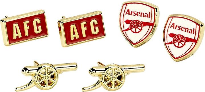 Immagine prodotto Arsenal FC Orecchini a Bottone Misura Confezione 3 (100% materiale sintetico)
