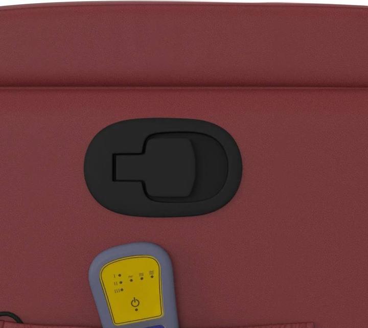 Actual product image VidaXL Massage chair wine red imitation leather,Colour: Wine red,Material