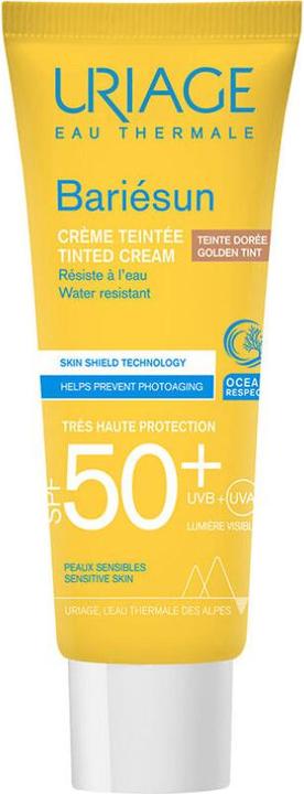 Image du produit Uriage TÃ³novanÃ½ pleÅ¥ovÃ½ krÃ©m na opalovÃ¡nÃ SPF 50+ Bariesun Golden Tint (Tinted Cream) 50 ml (Crème solaire, SPF 50+, 50 ml, 500 g)