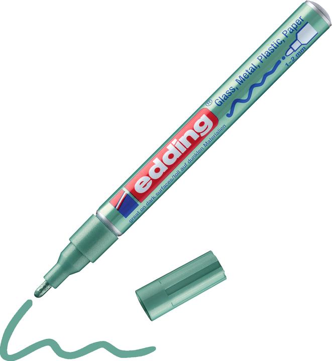 Immagine prodotto Edding 751 Marcatore a vernice lucida (Verde, 1 mm, 10 x)