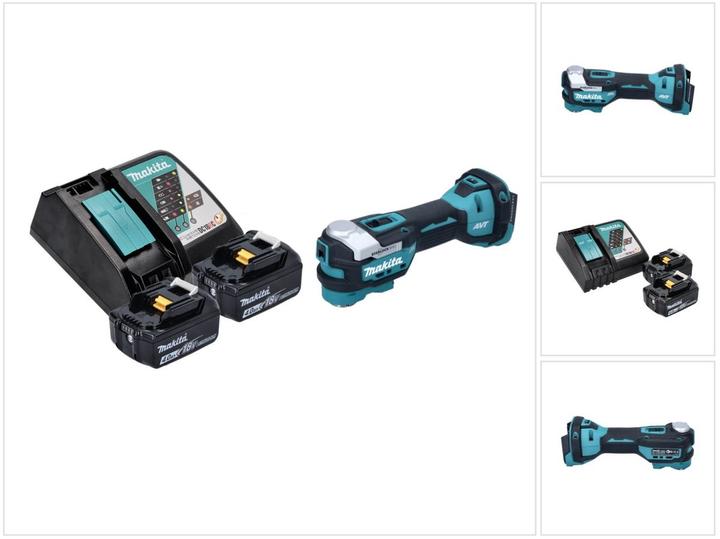 Makita DTM 52 RM Akku Multifunktionswerkzeug 18 V Starlock Max Brushless + 2x Akku 4,0 Ah + Ladegerä