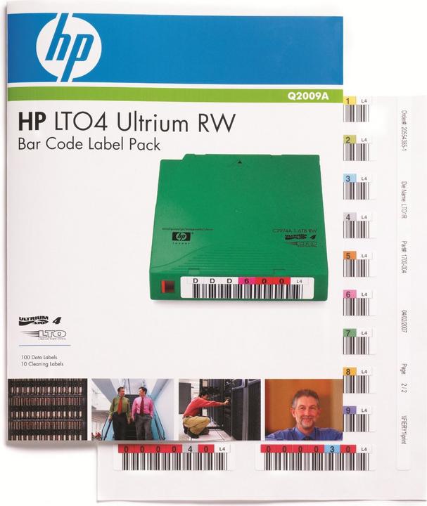 Actual product image HPE Barcode Labels to LTO4 Ultrium RW (LTO-4 Ultrium)
