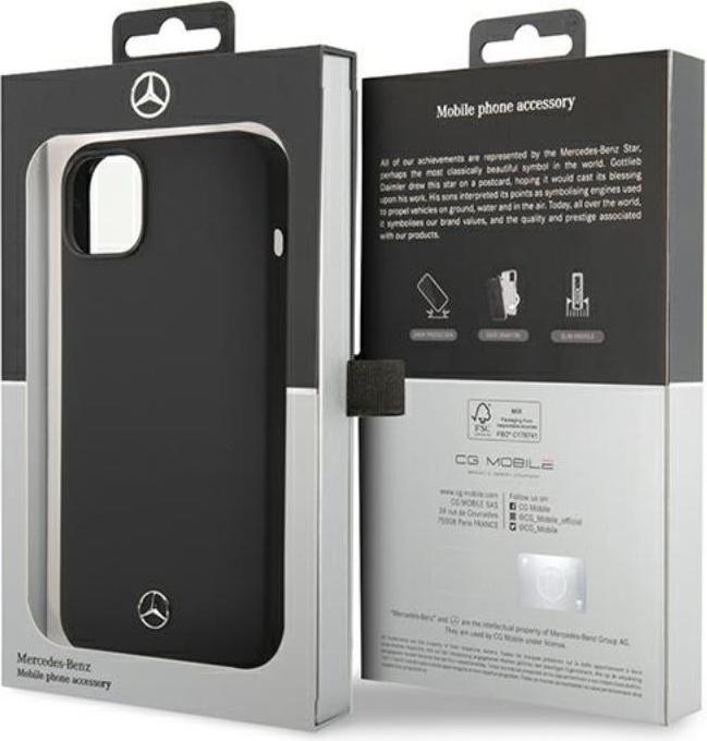 Immagine prodotto Mercedes MEHCP14MSILBK Custodia rigida per iPhone 14 Plus 6,7" in silicone linea nera (Apple iPhone 14 Pro)
