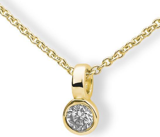 Breuning ANHÄNGER - BRILL. 0,15 Ct. H/si (750/18 K Gold)