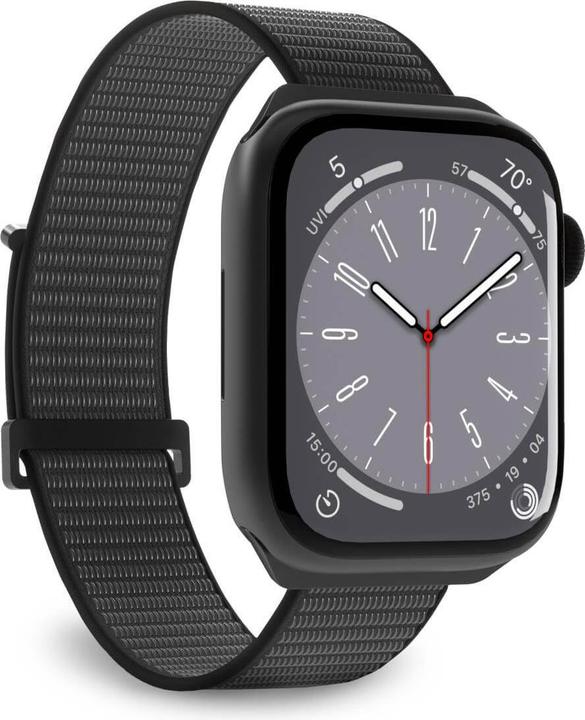 Actual product image Puro Nylon Sport - Pasek do Apple Watch 42/44/45/49 mm (Czarny) (45 mm, 44 mm, 42 mm, 49 mm, Nylon)
