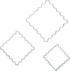 Produktbild Patisse Set Edelstahl-Quadrat-Ausstechformen 3-teilig
