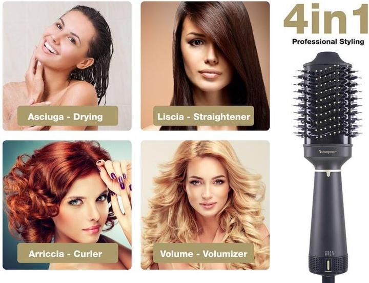 Immagine prodotto Beper P301pis102 Volumizing Hair Dryer Brush 1200W Smoothing and Volumizing