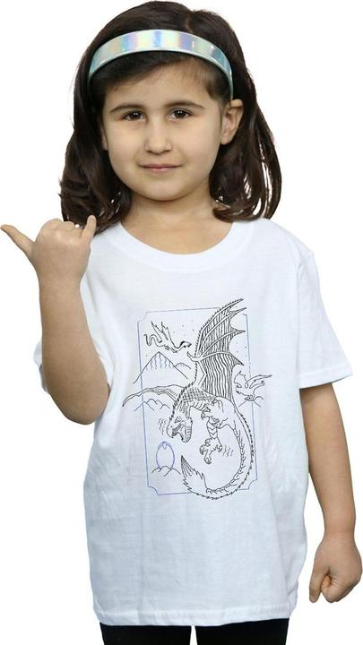 Immagine prodotto Dragon Line Art Maglietta Ragazze (128)