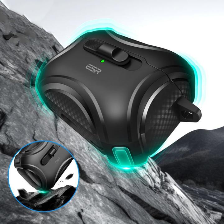Produktbild ESR Cyber ​​Flicklock Halolock MagSafe Case for Airpods Pro 1 / 2 - Black (Kopfhörer Tasche)