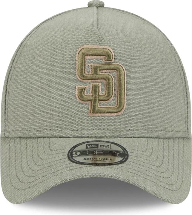 Actual product image New Era A-Frame Trucker Canvas Cap - San Diego Padres olive (One size)