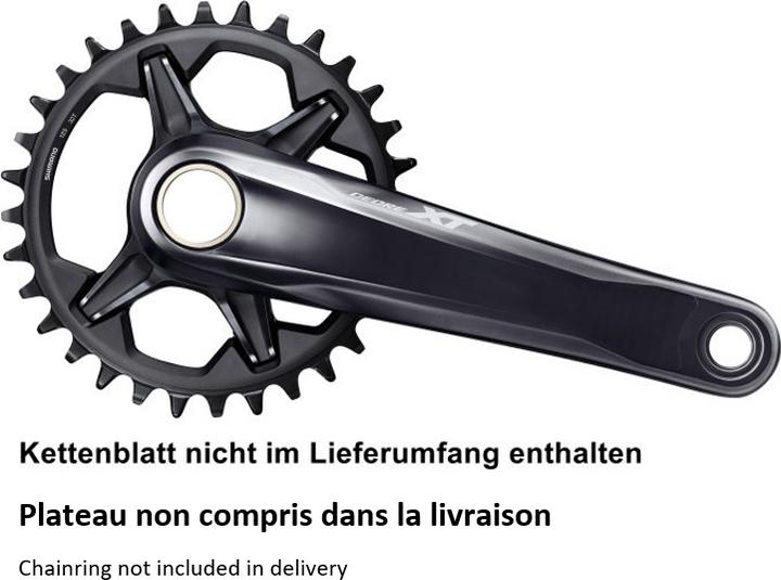 Productafbeelding Shimano Crankstel XT FC-M8120 165 mm zonder kettingblad CL: 55 mm (165 mm)