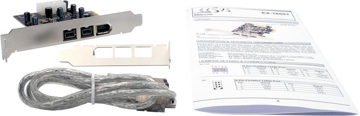 Immagine prodotto Exsys GmbH Scheda PCI-Express FireWire 1394b/a con 3 porte (TI)