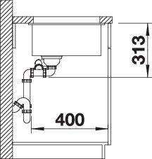 Actual product image Blanco Subline 340/160-U (Undermount sink, 46 cm, 55.50 cm)