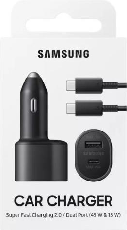 Productafbeelding Samsung DUBBELE SNELLE AUTOLADER 45W & 15W EP-L5300XB ZWART