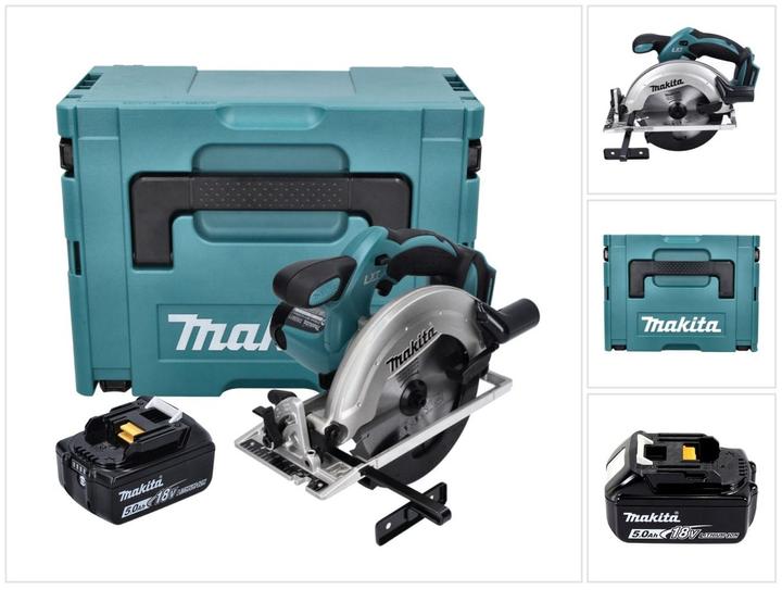 Produktbild Makita DSS 611 T1J Akku Handkreissäge 18 V 165 mm + 1x Akku 5,0 Ah + Makpac - ohne Ladegerät
