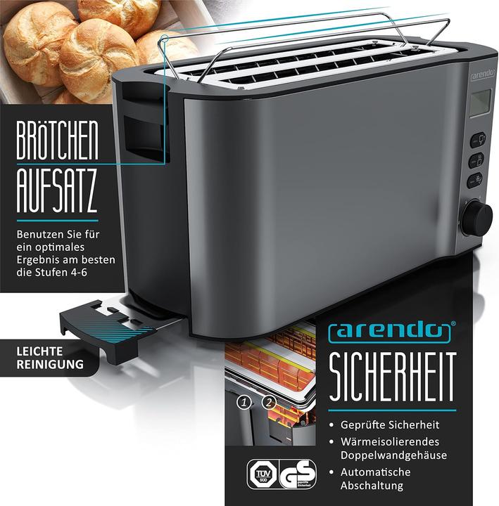 Immagine prodotto Arendo Frühstück Set - Wasserkocher, Toaster, Eierkocher