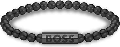 Hugo Boss - Black bracelet with beads Sphere 1580659 - Length: 17.5 cm (17.50 cm)