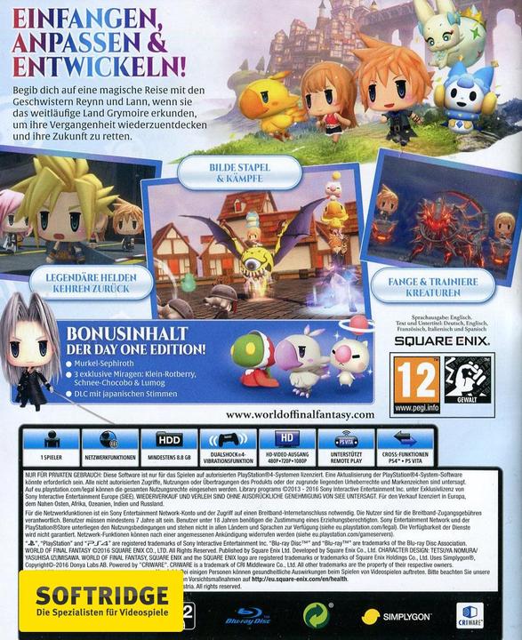 Image du produit Square Enix World of Final Fantasy Day One Edition (PS4, DE)