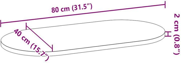 Immagine prodotto VidaXL Lyndsey (80 x 40 x 2 cm)