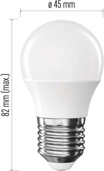 Produktbild Emos LED Lampe Basic Mini Globe / E27 / 5,5 W (40 W) / 470 lm / Warmweiss (E27, 5.50 W, 470 lm, 1 x, F)