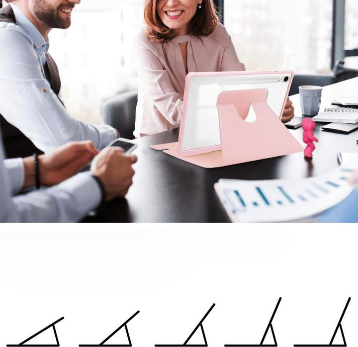 Actual product image Cover-Discount Galaxy Tab S9 FE+ - 360-degree tablet sleeve pink (Galaxy Tab S9 FE+)