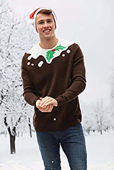 Actual product image Christmas Shop Jumper With Christmas Design Christmas Pudding (S)