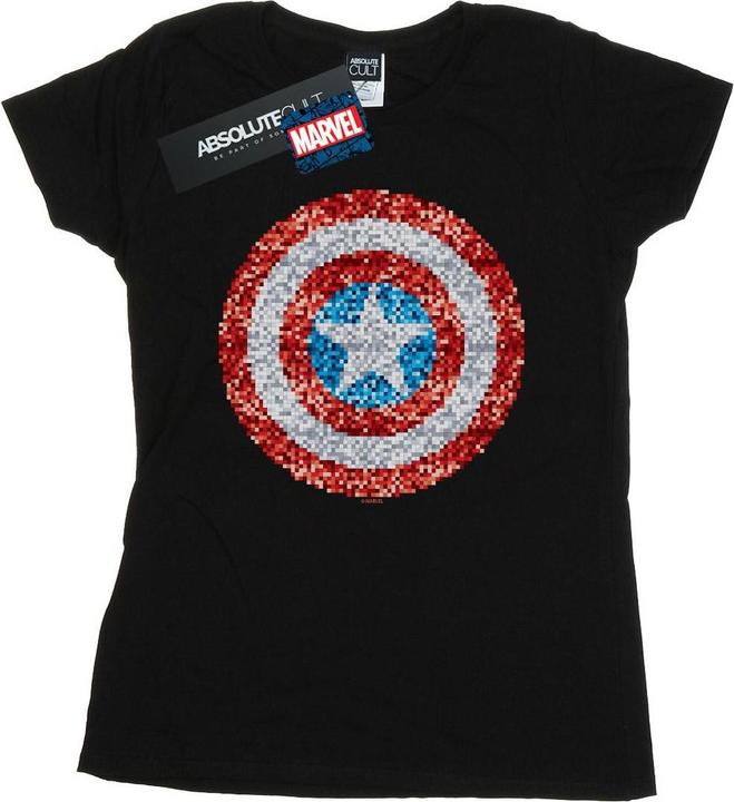 Captain America Pixelated Shield TShirt (S)